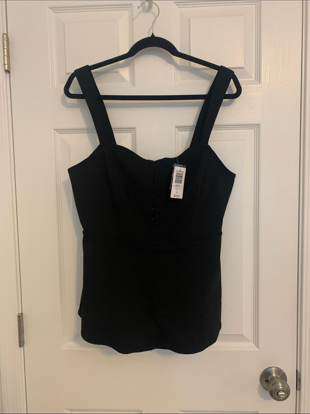 TORRID Black Sweetheart Neckline Sleeveless Top - Size 0/L/12